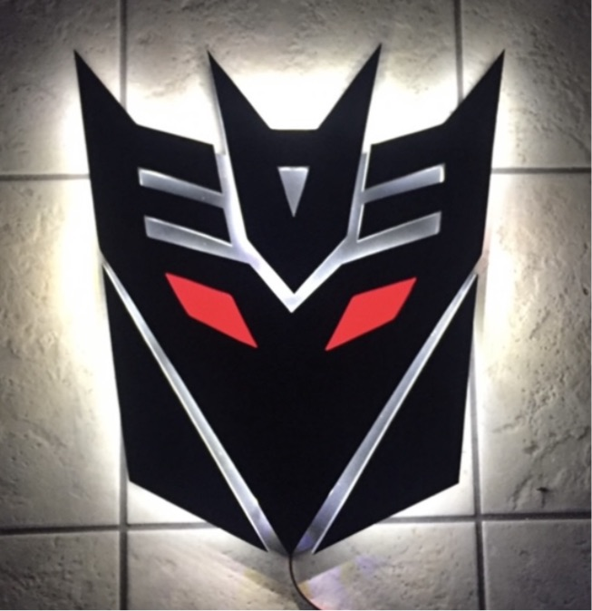 Decepticon Transformers LED Sign