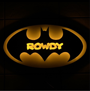 Classic Batman Logo LED Sign