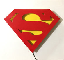 Load image into Gallery viewer, Justice League Superman Dual Color Illuminated LED sign
