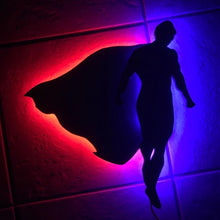 Load image into Gallery viewer, Superman Flying Silhouette LED Sign
